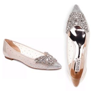 Badgley Mischka Quinn Crystal Embellish Flat